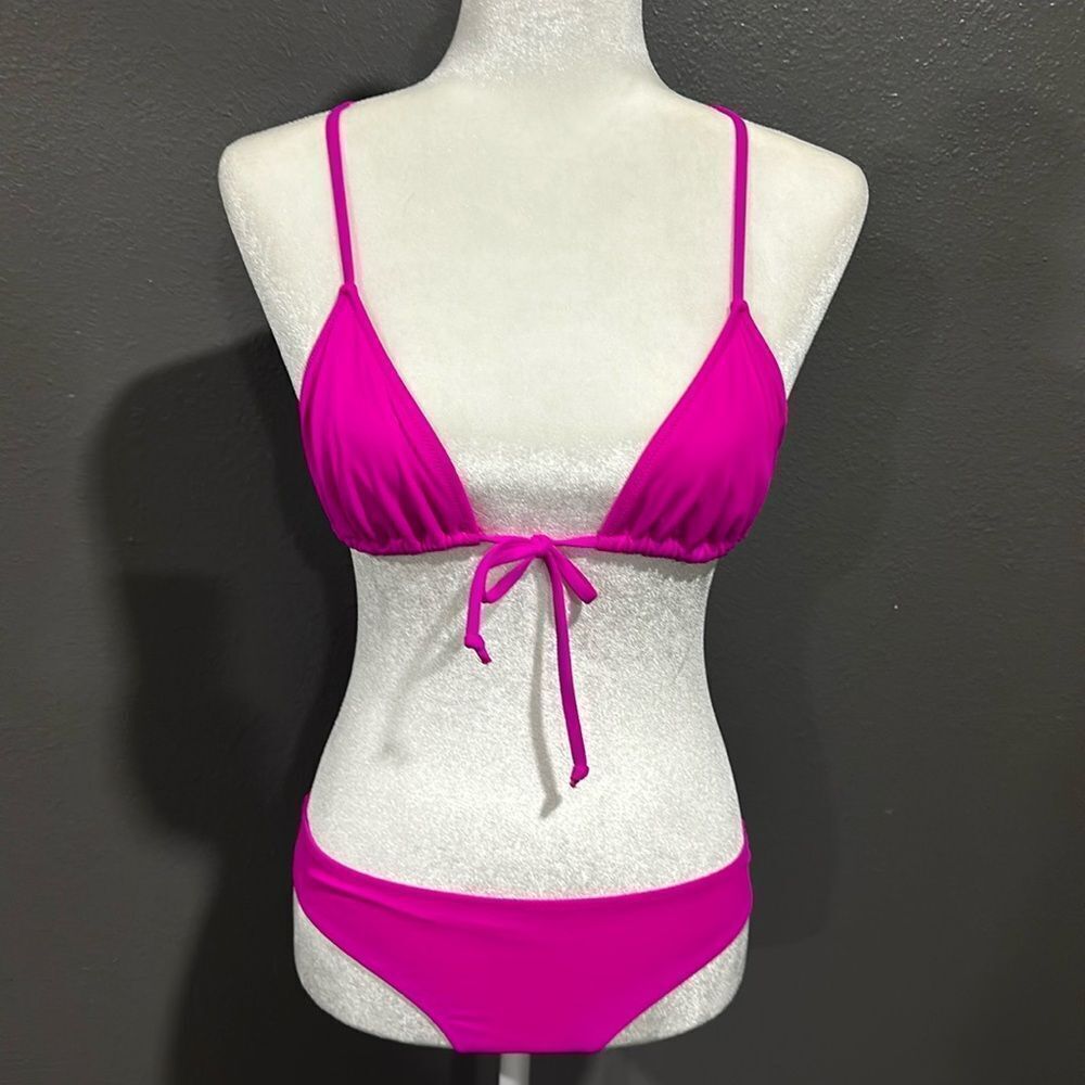 Victoria’s Secret PINK Magenta Triangle Bikini Set S/M
